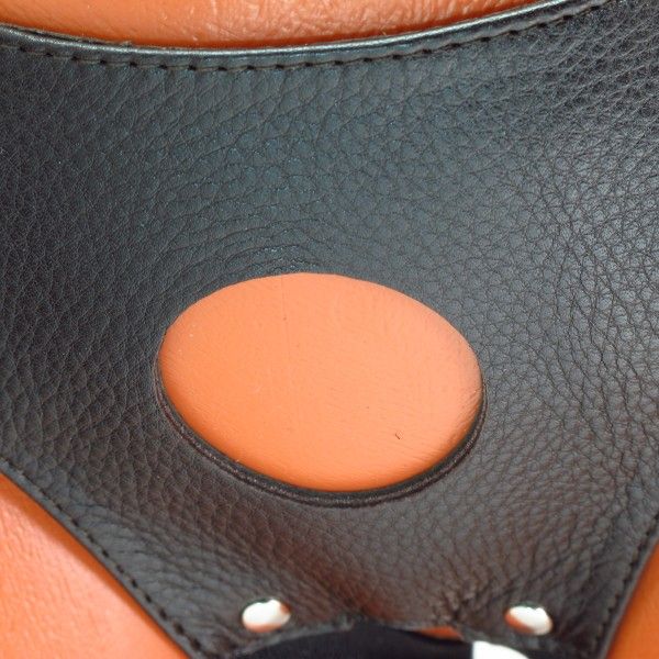 Коричневые кожаные трусики-джоки для насадок 6