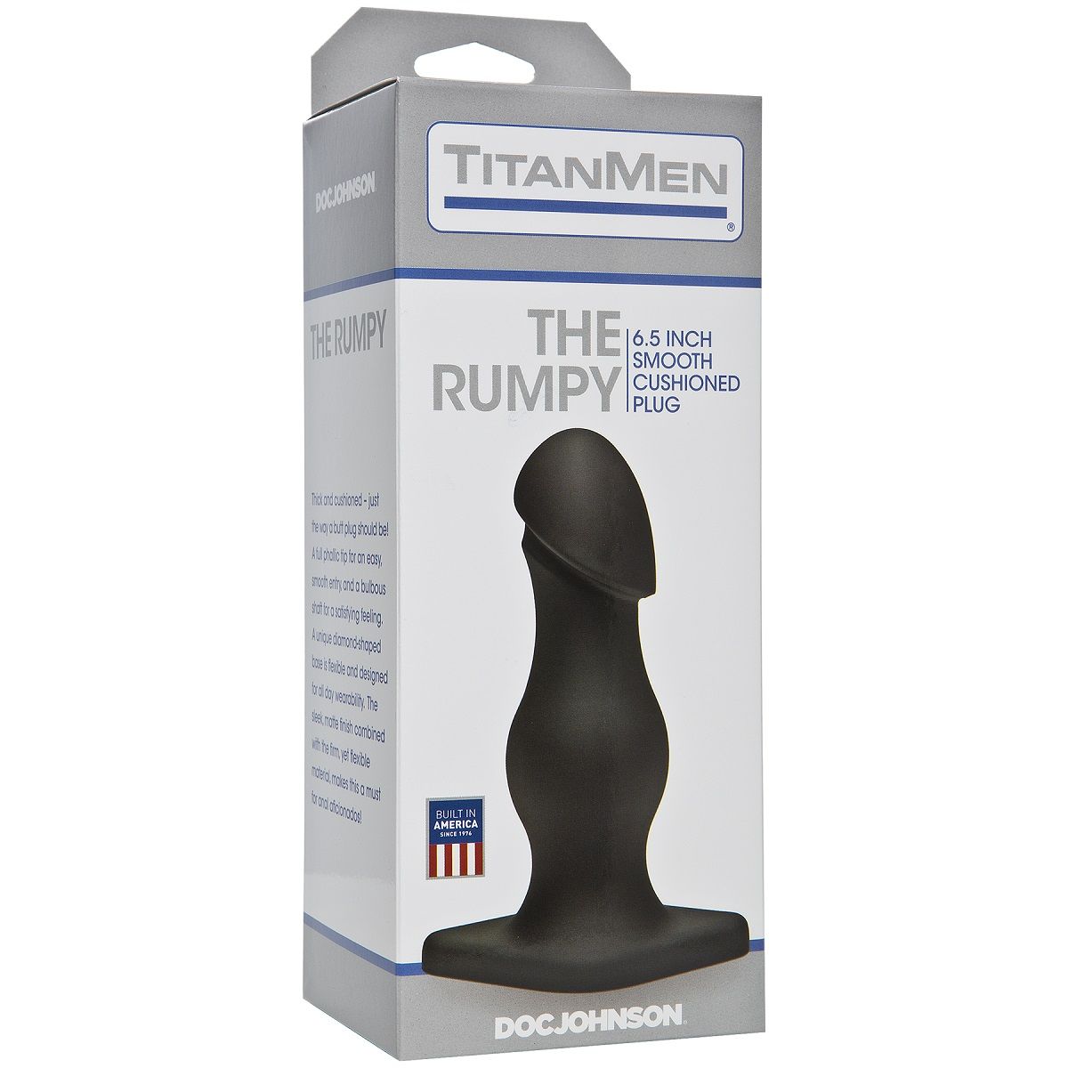 Чёрная анальная пробка TitanMen The Rumpy - 16,5 см. 2