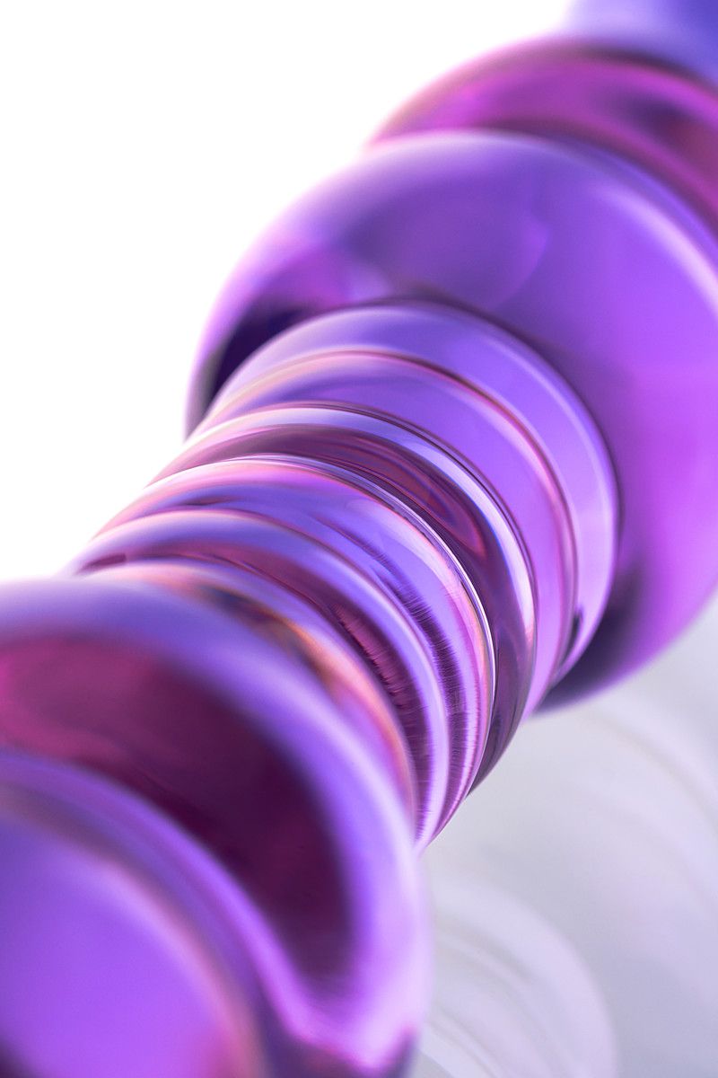 Двусторонний стеклянный фаллос-ёлочка - 22,5 см. 3