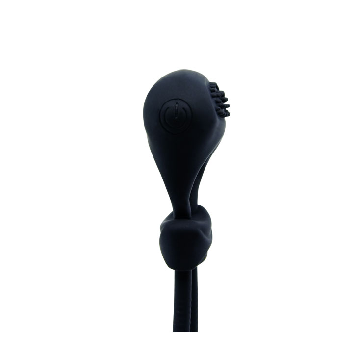 Чёрное лассо на пенис с вибрацией 2