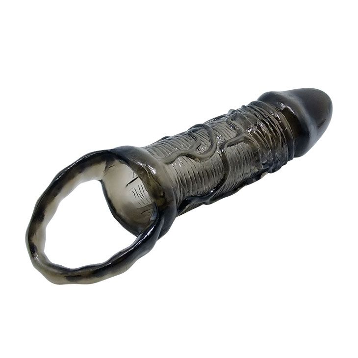 Фаллическая насадка на пенис с подхватом мошонки - 15 см. 2