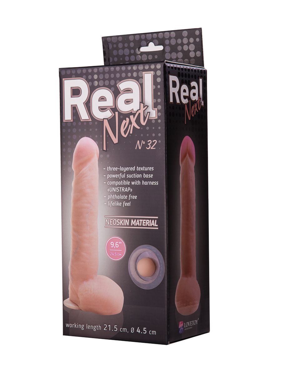 Большой фаллоимитатор из неоскин на присоске REAL Next №32 - 24,5 см. 4