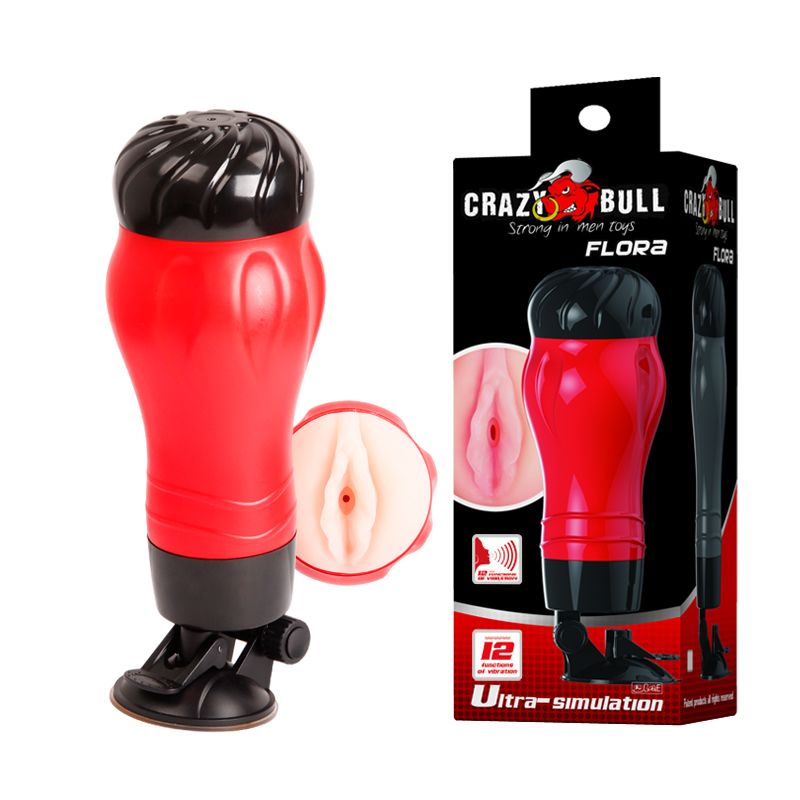 Мастурбатор-вагина  в тубе FLORA с вибрацией 1