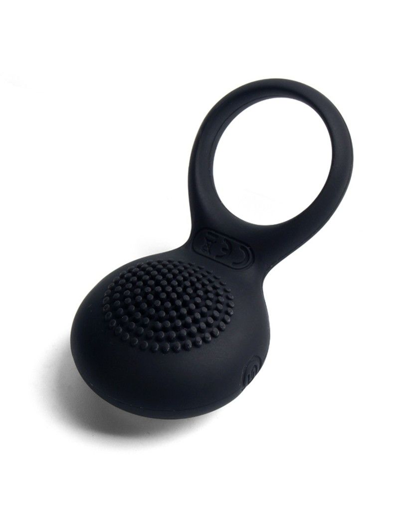 Чёрное перезаряжаемое эрекционное виброкольцо Tyler 6