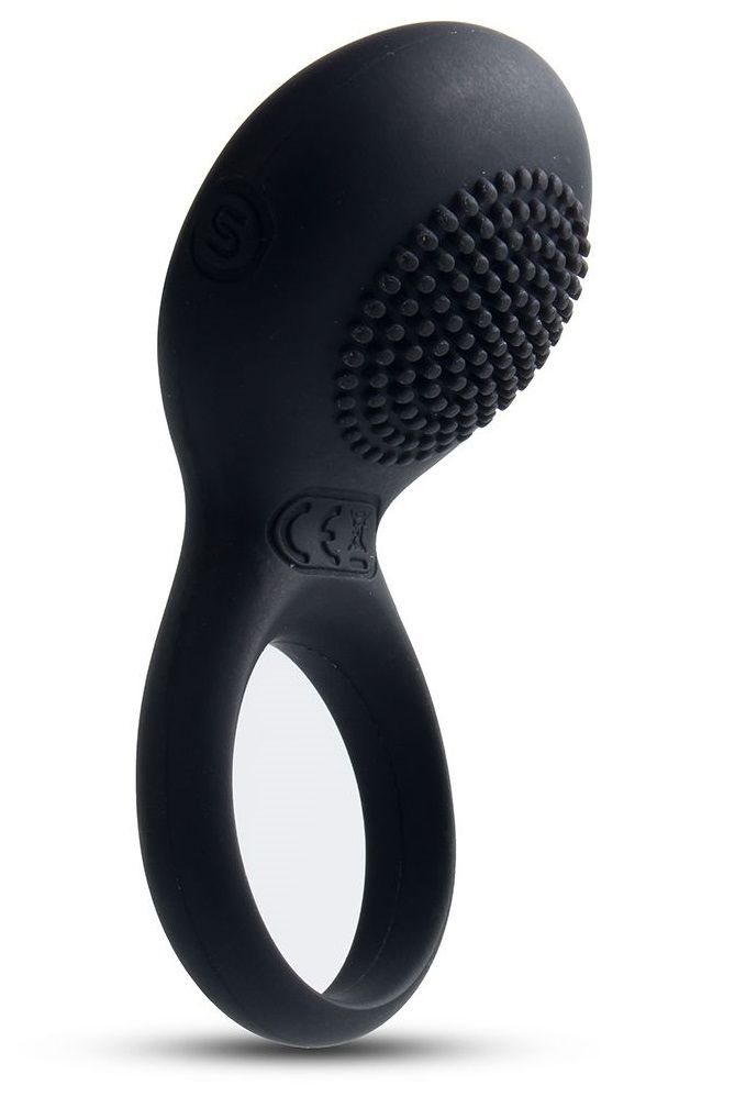 Чёрное перезаряжаемое эрекционное виброкольцо Tyler 1