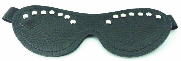 Черная кожаная маска с декором 2