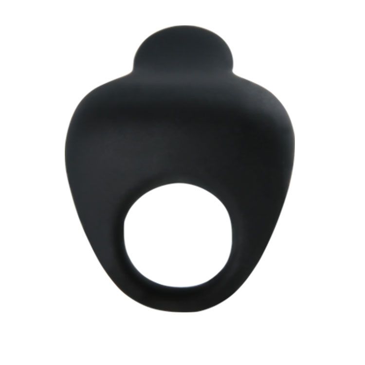 Чёрное эрекционное виброкольцо Thimble 3