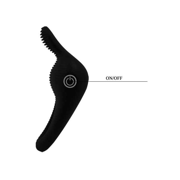 Чёрное эрекционное виброкольцо Thimble 5