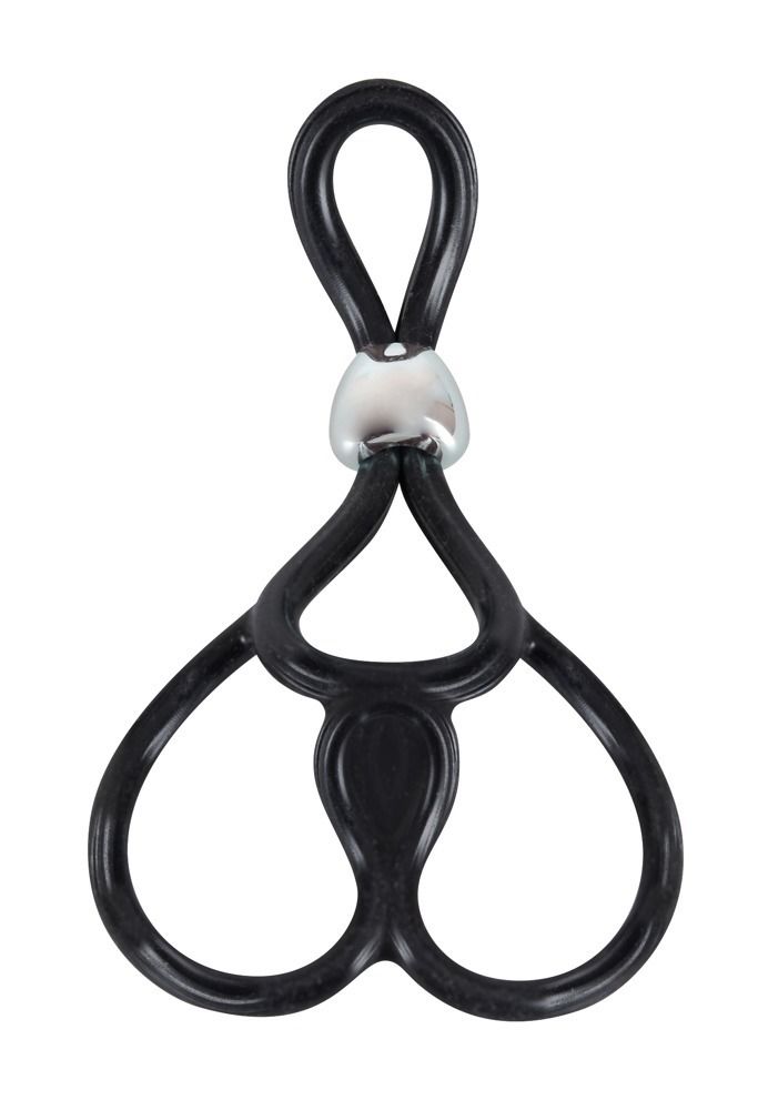 Лассо с подхватом мошонки Triple Ball-und Cockring 1