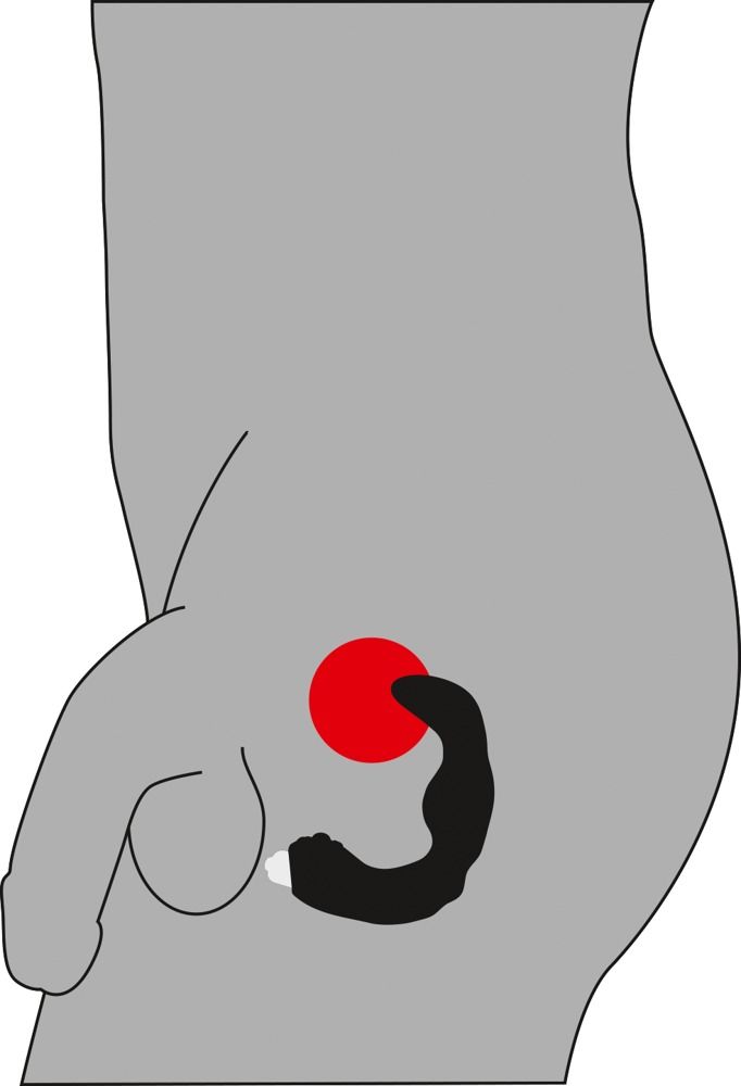 Чёрный вибростимулятор простаты Rebel 4