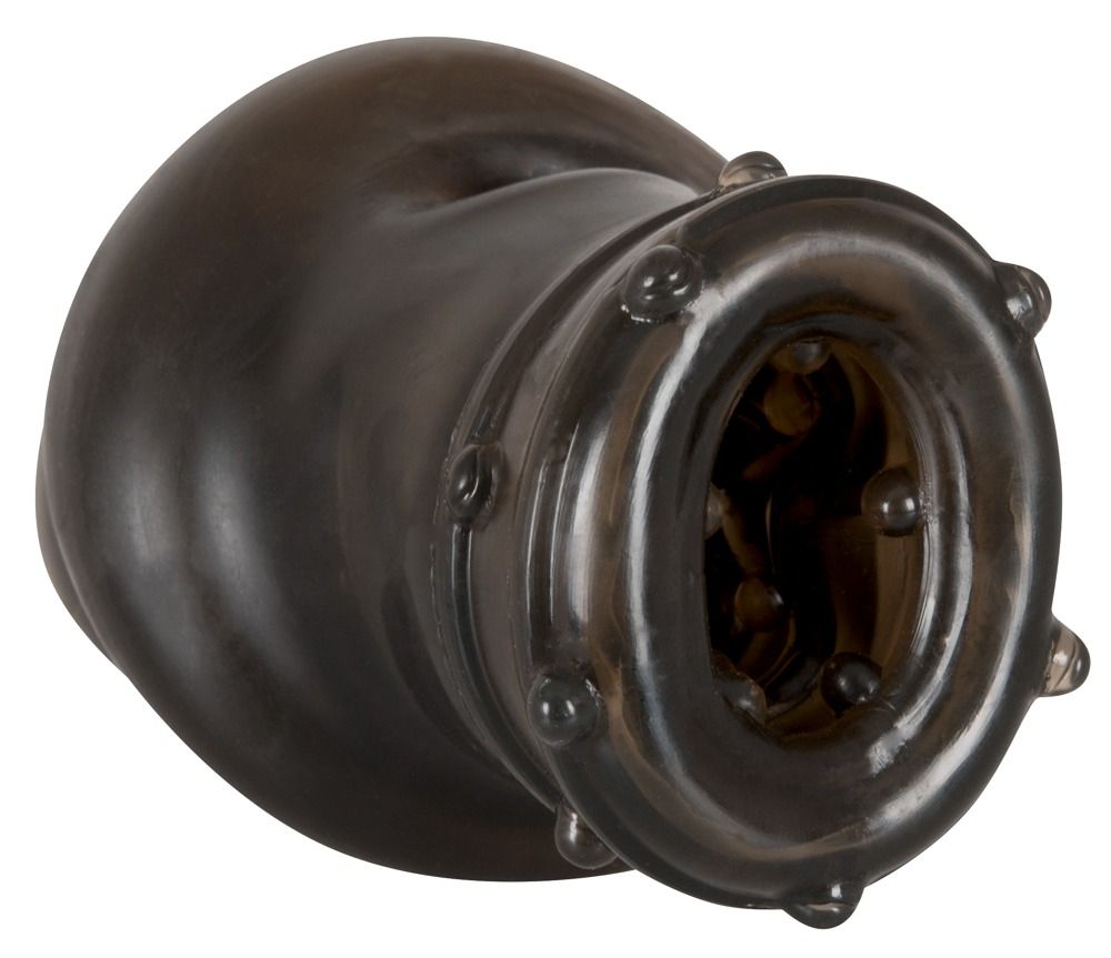 Насадка на пенис Rebel smoke с рёбрышками и отверстием под мошонку 7