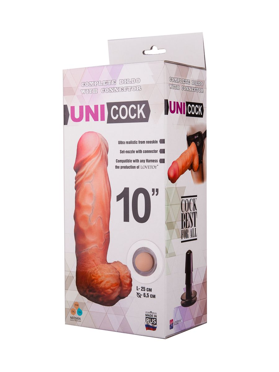 Фаллическая насадка харнесс UNICOCK 10" - 25 см. 7