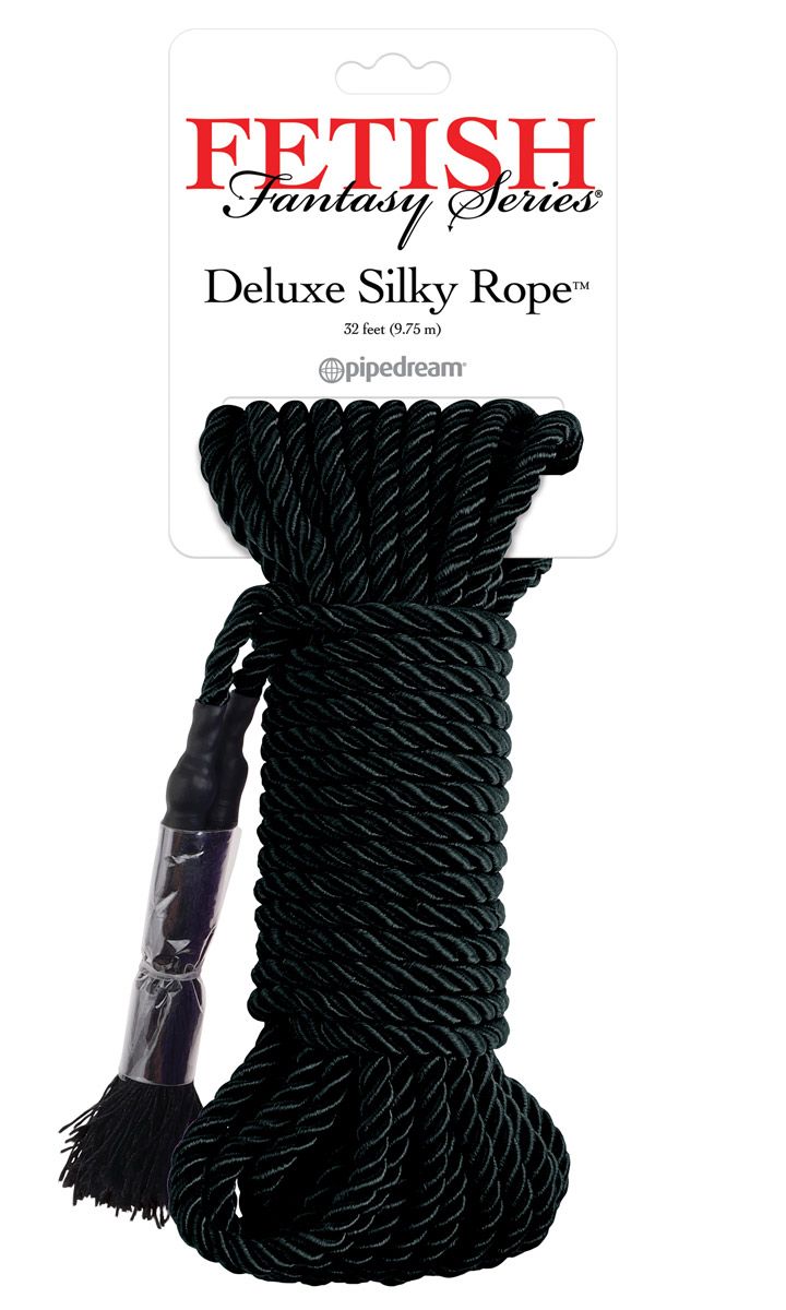 Черная веревка для фиксации Deluxe Silky Rope - 9,75 м. 1