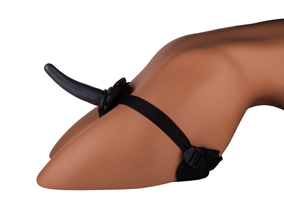 Страпон с 2 насадками и вибрацией UniStrap - 19 и 12 см. 4