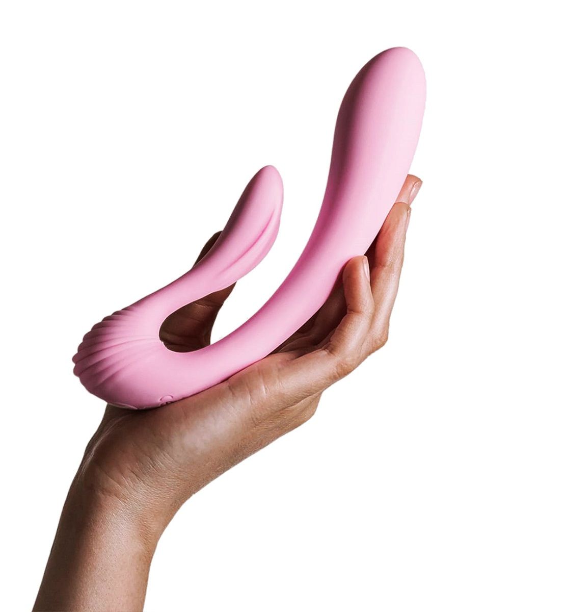 Розовый вибромассажёр G-wave с гибким клиторальным отростком - 18 см. 6