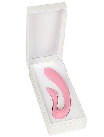 Розовый вибромассажёр G-wave с гибким клиторальным отростком - 18 см. 9