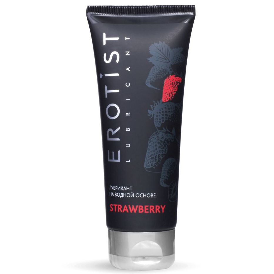 Увлажняющая смазка на водной основе с ароматом клубники Srtawberry - 100 мл. 1