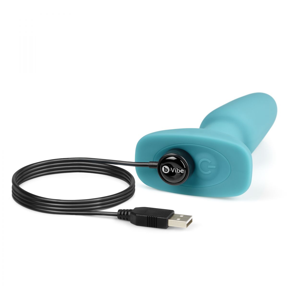 Голубая вибропробка с ротацией шариков RIMMING REMOTE CONTROL PLUG TEAL - 15,2 см. 3
