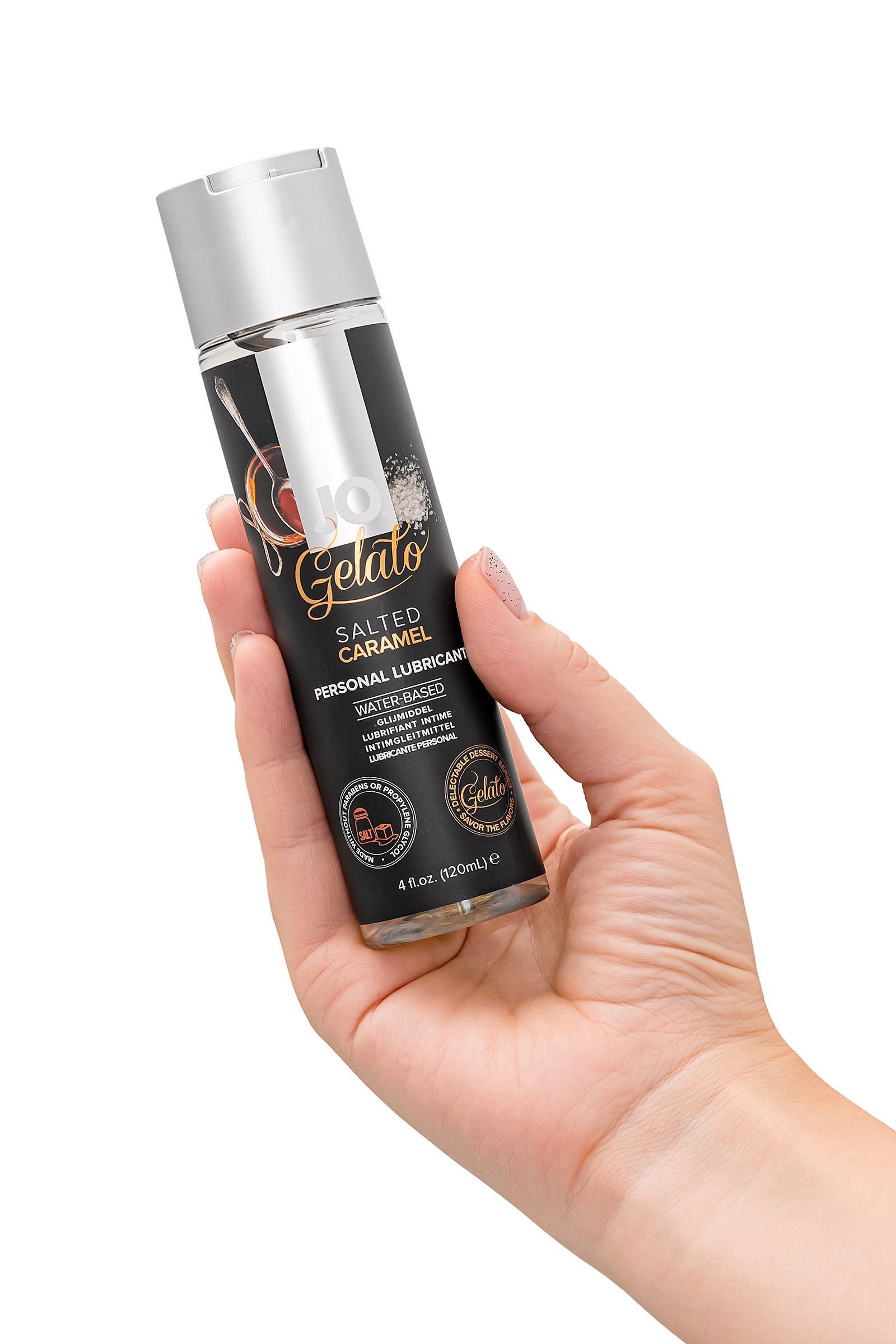 Лубрикант с ароматом солёной карамели JO GELATO SALTED CARAMEL - 120 мл. 4