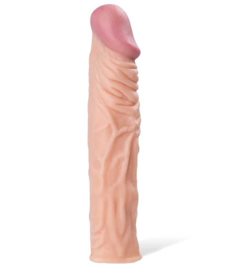 Насадка с ярко выраженной головкой и рельефным стволом - 19 см. 2