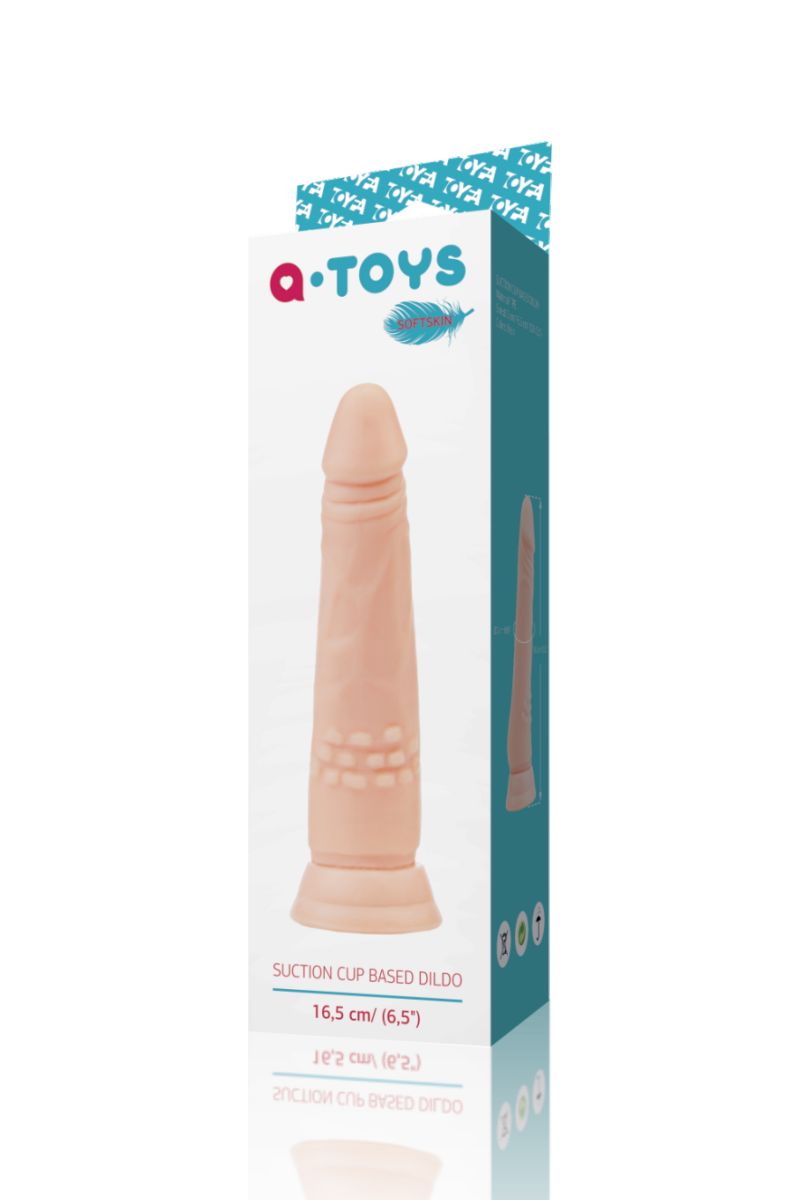 Телесный фаллоимитатор A-toys с присоской и шишечками 2
