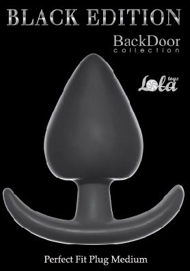 Чёрная анальная пробка Perfect Fit Plug Medium - 9 см. 2
