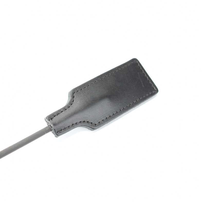 Чёрный кожаный стек - 77 см. 2