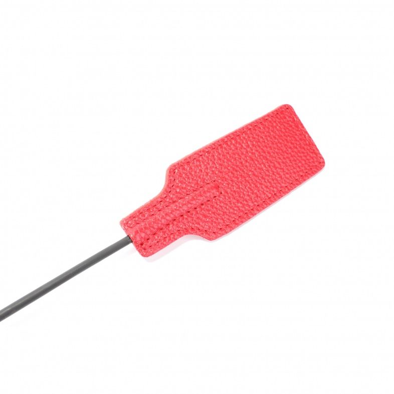 Красный кожаный стек с прямоугольным шлепком - 64 см. 3