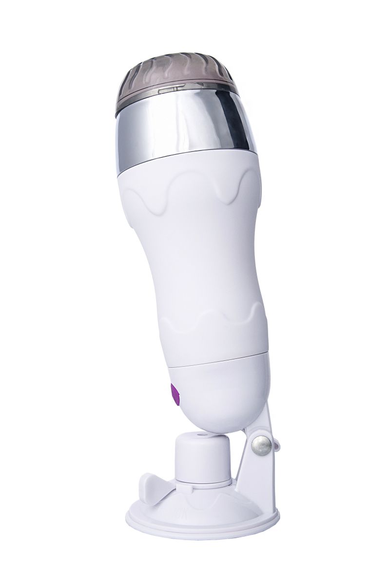 Мастурбатор-вагина в белой колбе с присоской и функцией нагрева 4