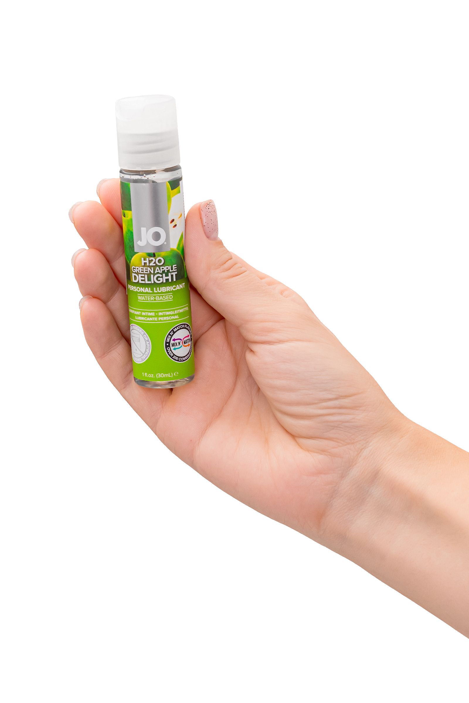 Смазка с ароматом яблока JO Flavored Green Apple H2O - 30 мл. 4