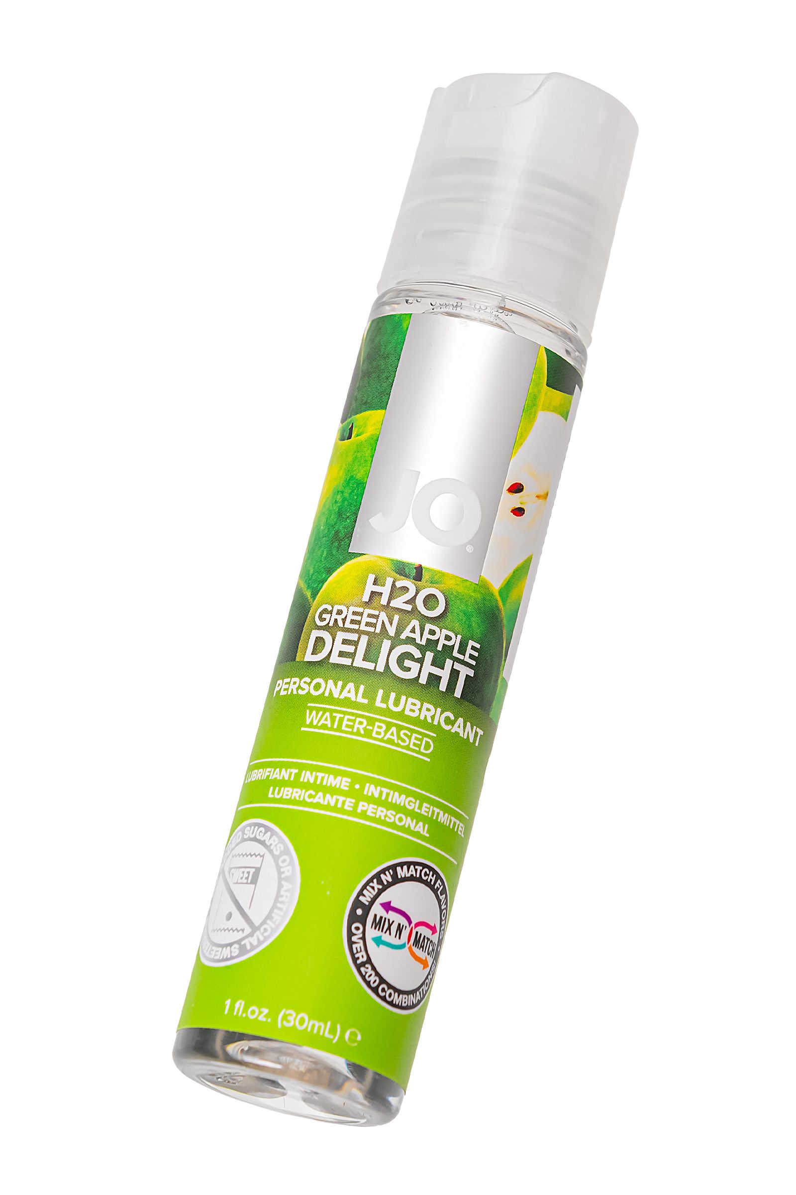 Смазка с ароматом яблока JO Flavored Green Apple H2O - 30 мл. 5