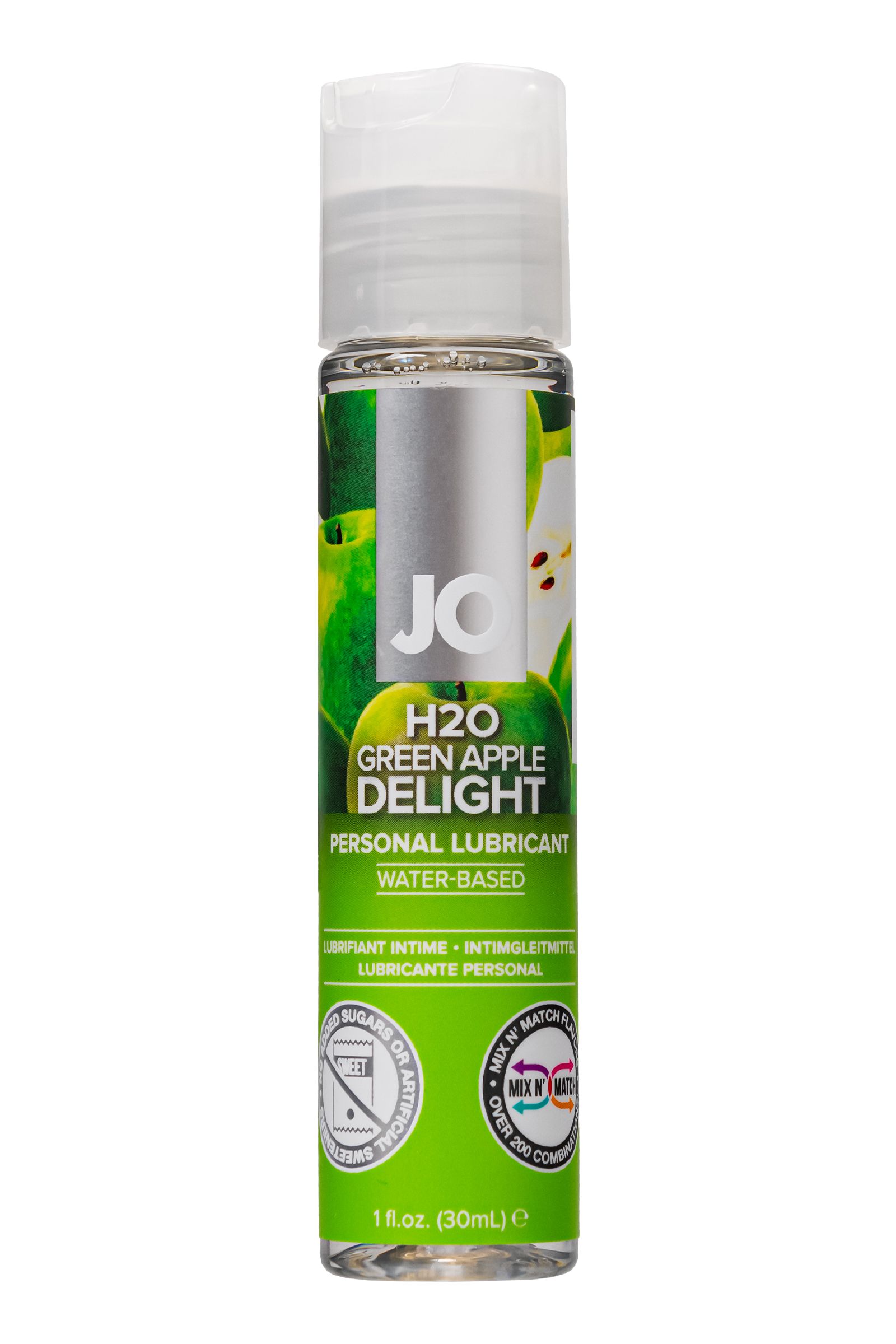 Смазка с ароматом яблока JO Flavored Green Apple H2O - 30 мл. 1