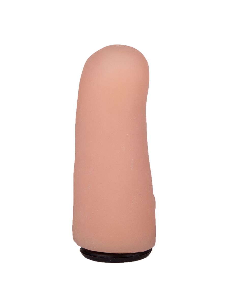 Женский страпон с чёрной насадкой и вагинальной пробкой - 18,5 и 10,5 см. 8