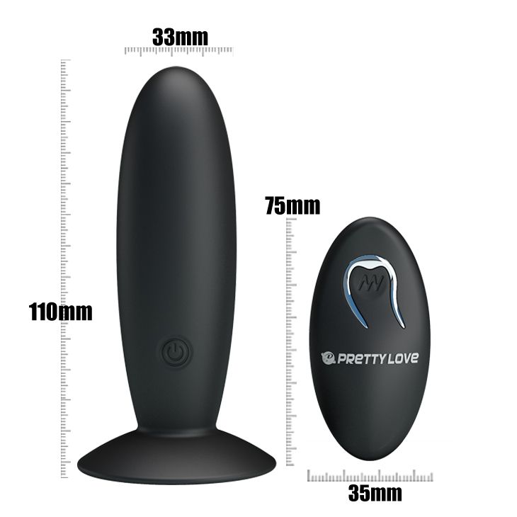 Анальная пробка с вибрацией и пультом управления Remote Control Vibrating Plug - 11 см. 4
