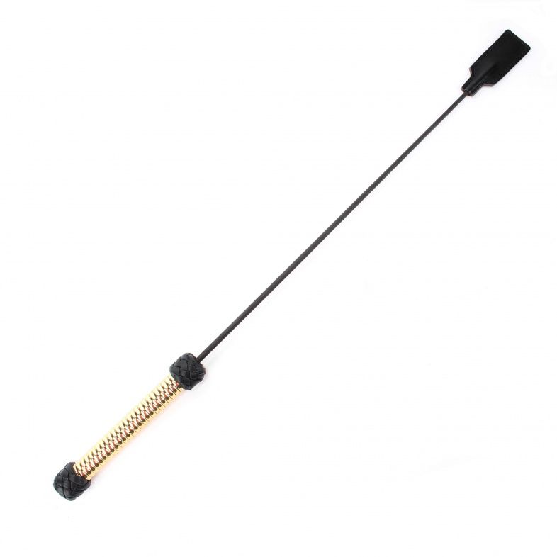 Чёрный профессиональный стек с золотистой рукоятью - 75 см. 1