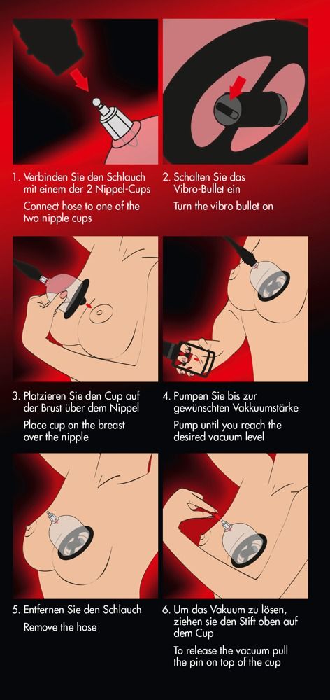 Вакуумная помпа для сосков с вибрацией Bad Kitty Vibrating Nipple Cups 4
