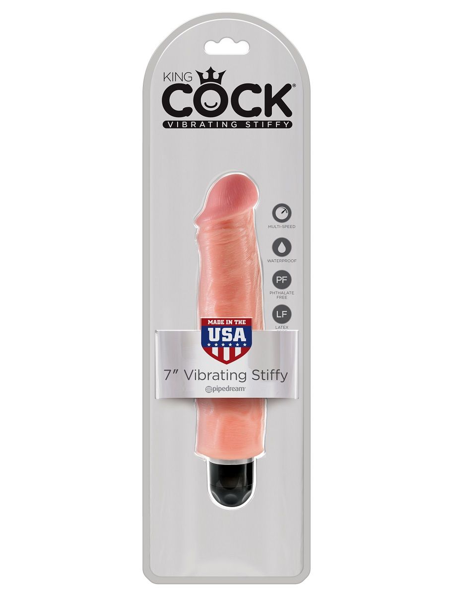 Телесный вибратор-реалистик 7" Vibrating Stiffy - 21,6 см. 3