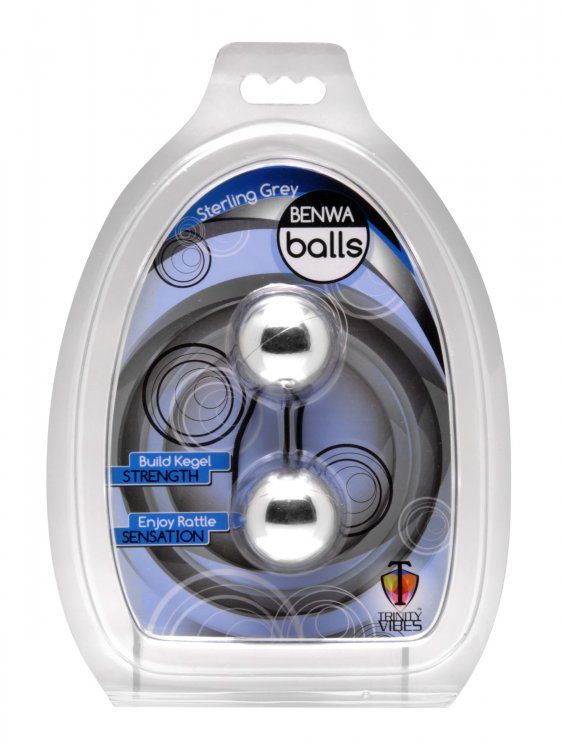 Серебристые вагинальные шарики Benwa Balls 2
