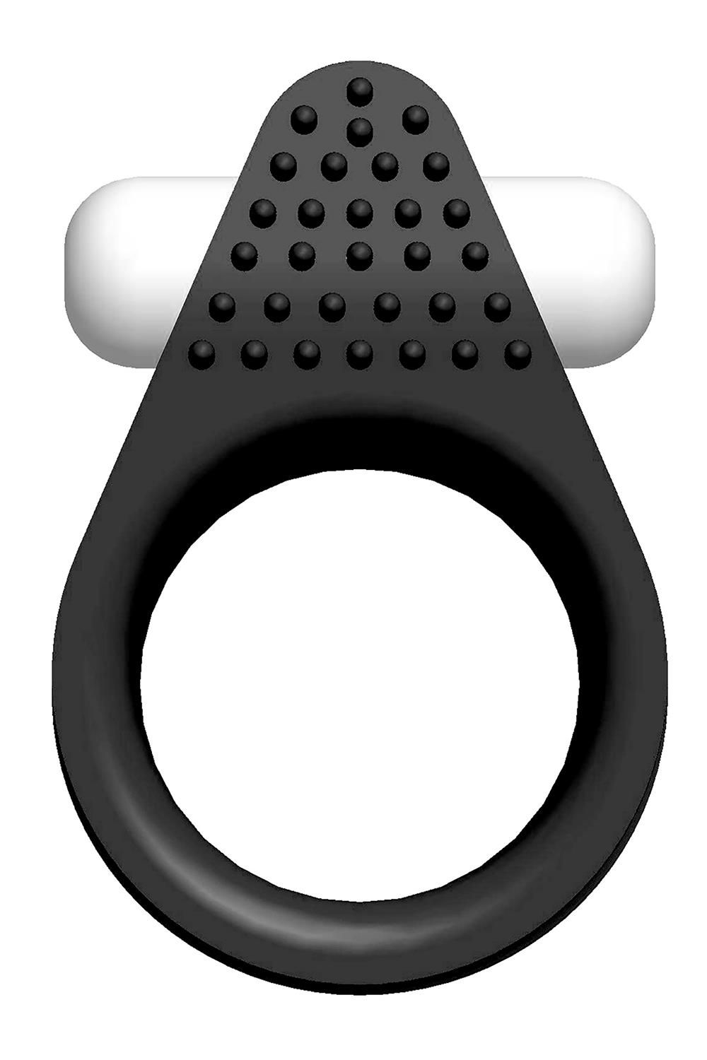 Чёрное эрекционное кольцо Silicone Stimu-Ring 1