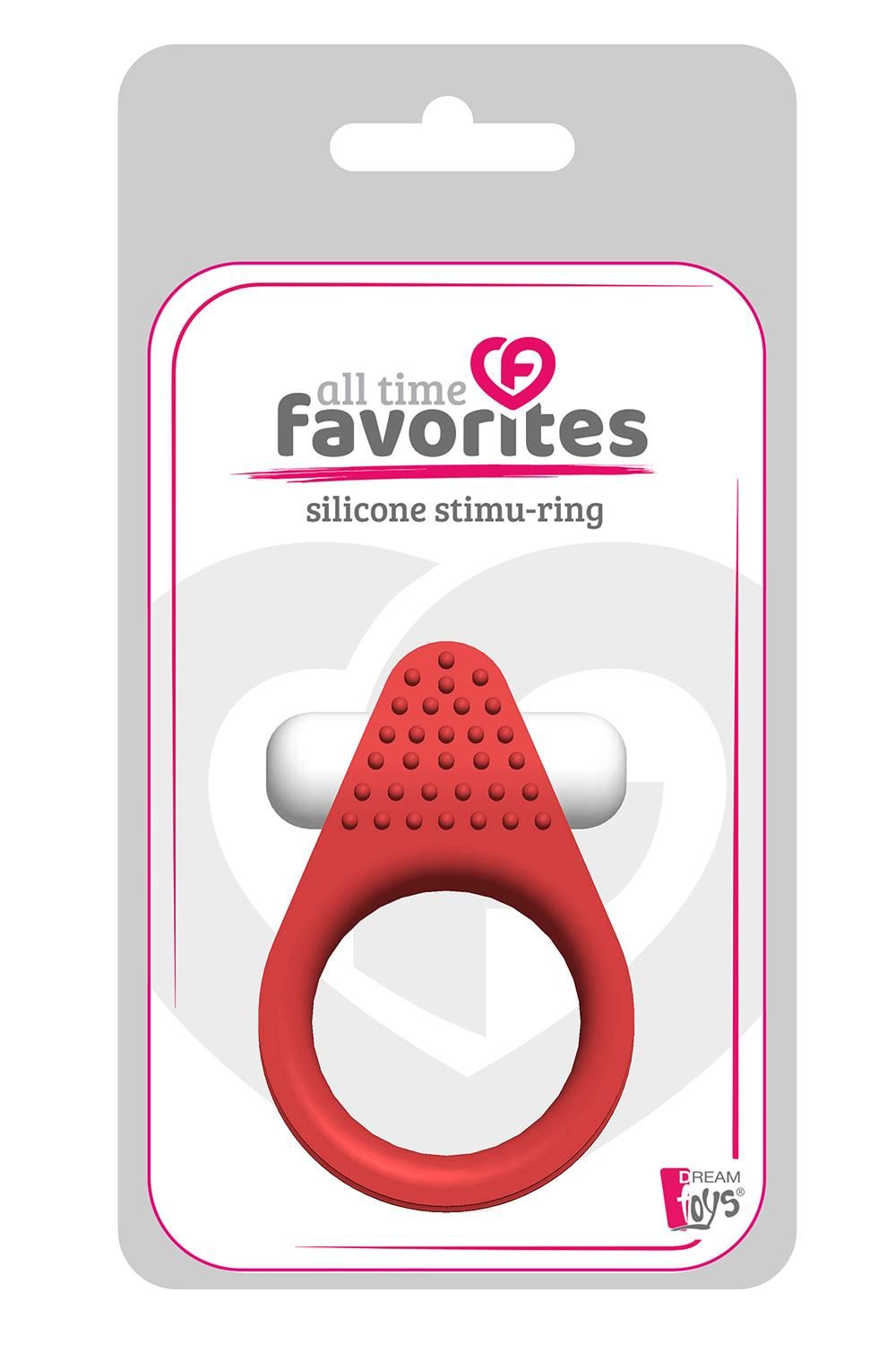 Красное эрекционное кольцо Silicone Stimu-Ring 2