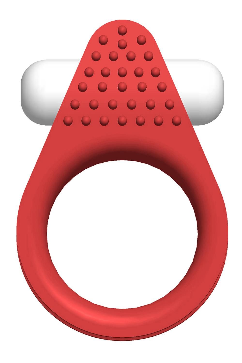 Красное эрекционное кольцо Silicone Stimu-Ring 1