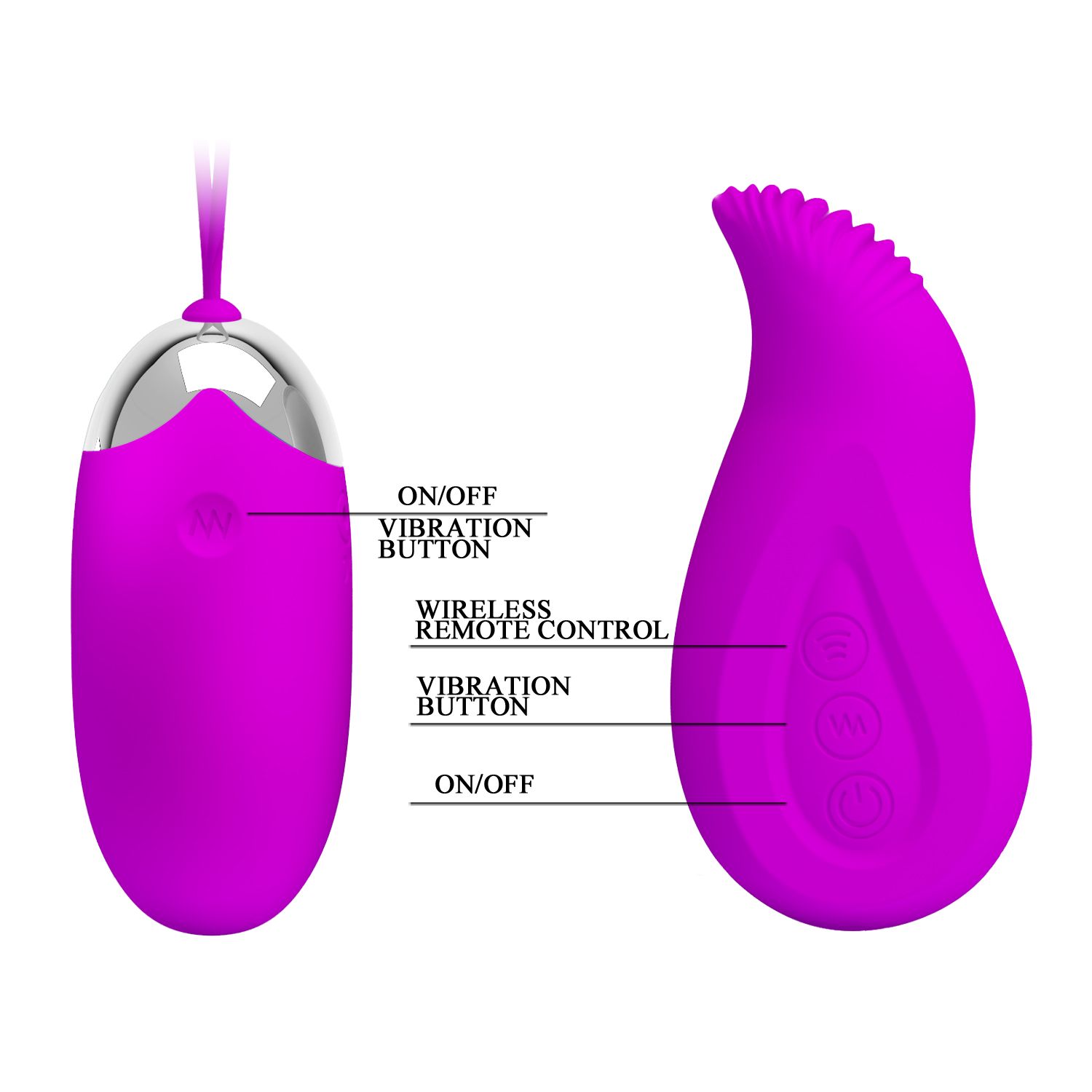 Виброяйцо Eden с вибрирующим пультом ДУ 5