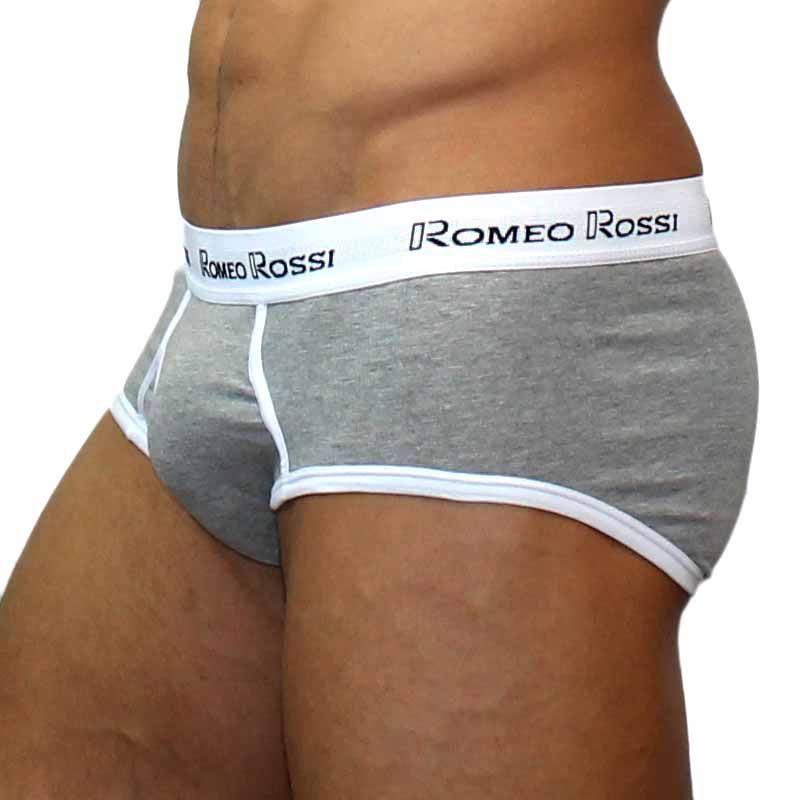 Мужские трусы-брифы с низкой посадкой и контрастной белой резинкой 6