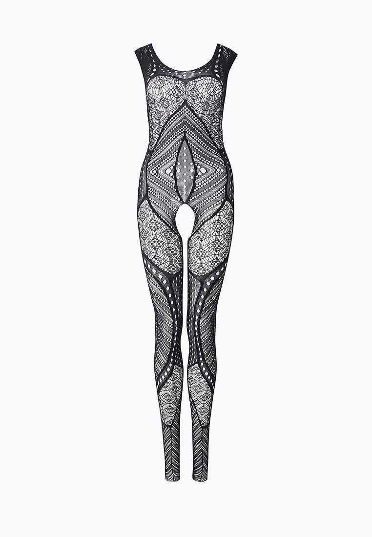 Чёрный комбинезон со сложным геометрическим узором 7