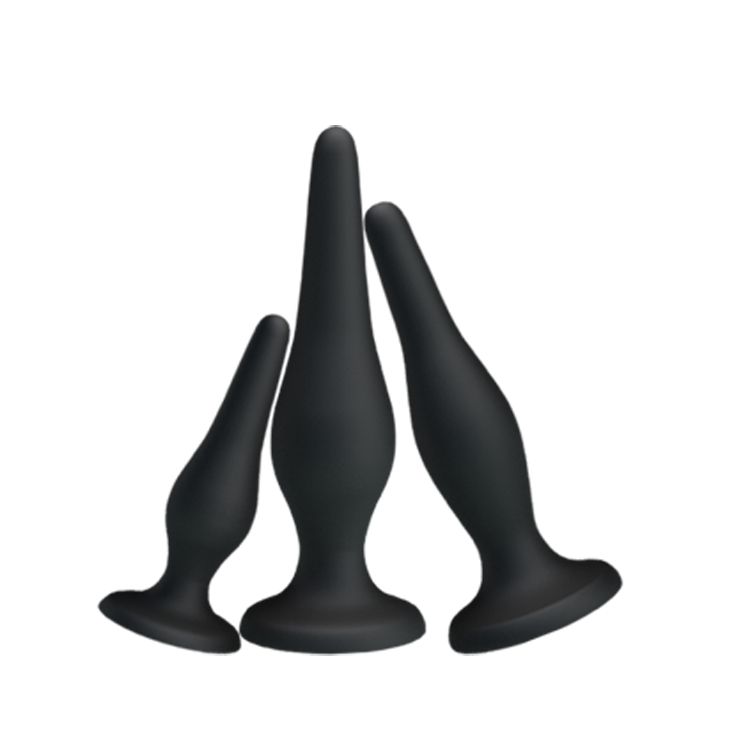 Набор из 3 силиконовых анальных пробок для начинающих Mini Anal Kit 4