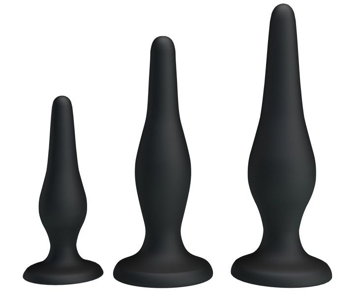 Набор из 3 силиконовых анальных пробок для начинающих Mini Anal Kit 1
