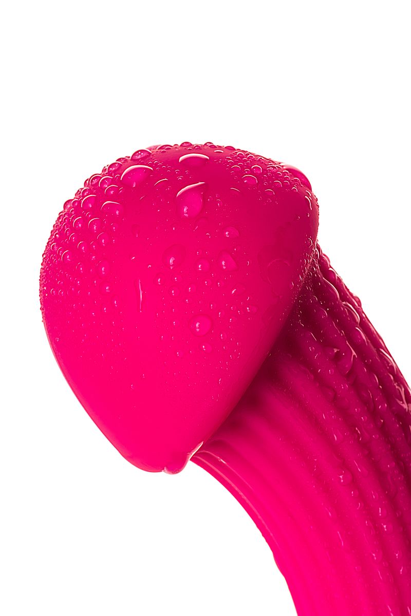 Розовый вибратор с шаровидной головкой - 20 см. 13