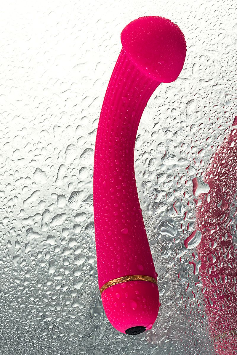 Розовый вибратор с шаровидной головкой - 20 см. 14