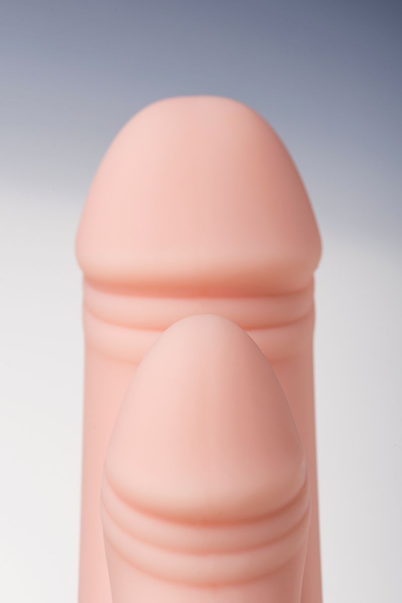 Двойной фаллоимитатор с присоской и съемной вибропулей - 19,5 см. 11