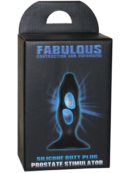 Чёрная анальная пробка с полостями для сжатия и легкого введения - 11 см. 4